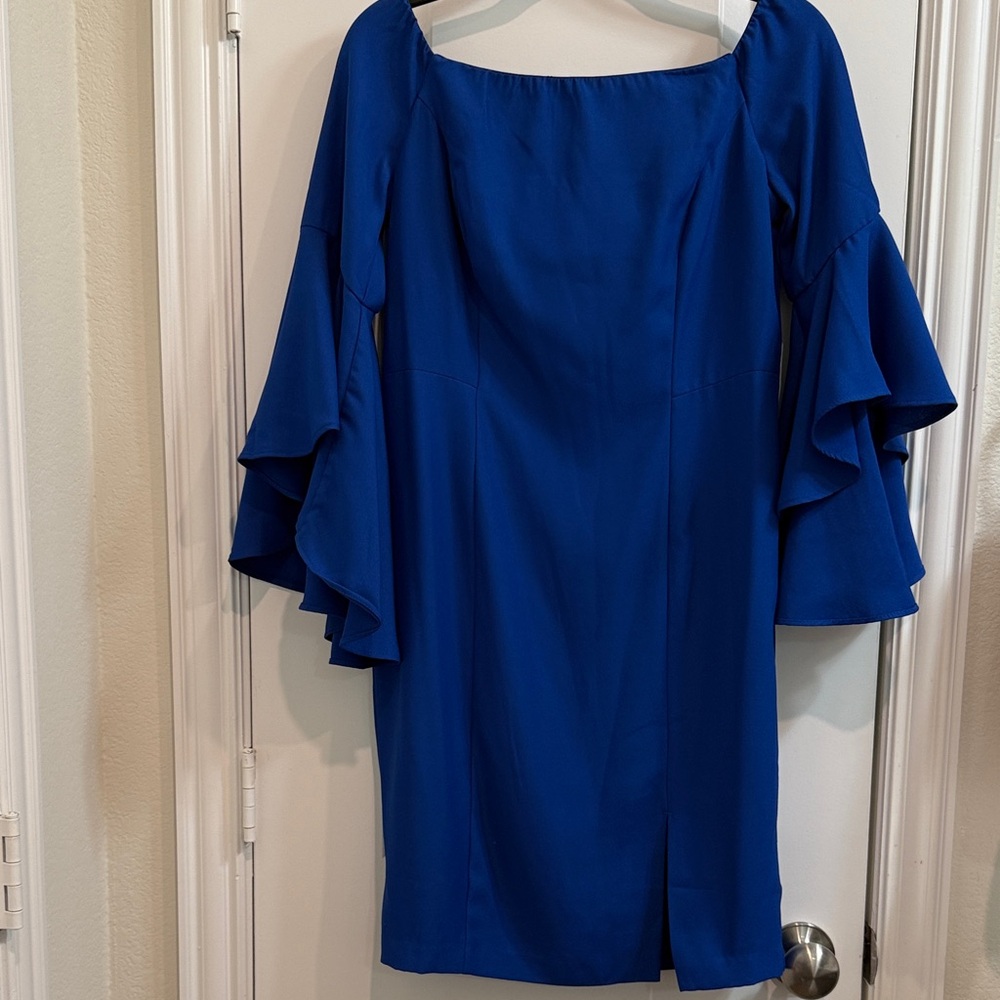 VENUS Royal Blue Long Sleeve Dress